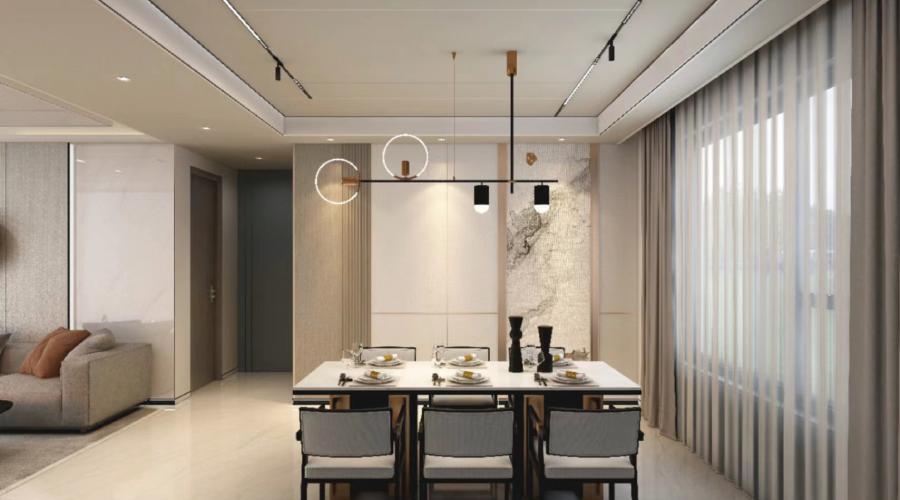 蜂窝大板吊顶+蜂窝铝墙板装修效果图